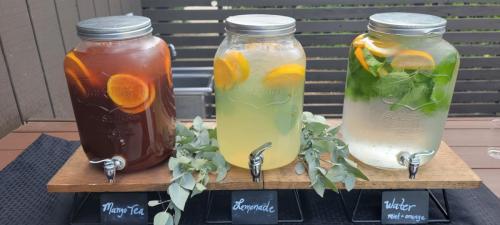 Premium Beverage Service- Lemonade, Water, and Mango Tea