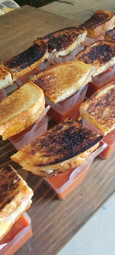 Grilled Cheese and Tomato Bisque Shooters