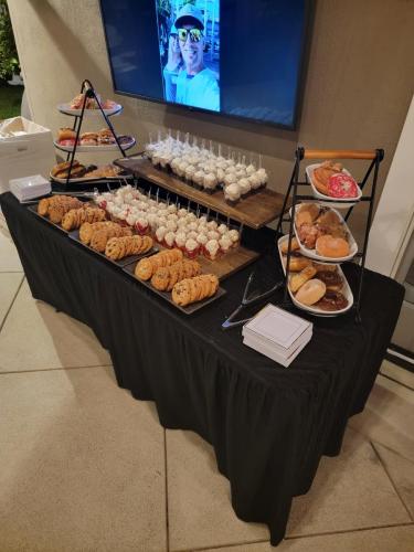 Dessert Station- Donuts, Cookies, Strawberry Shortcake Shooters, Oreo Cheesecake Shooters